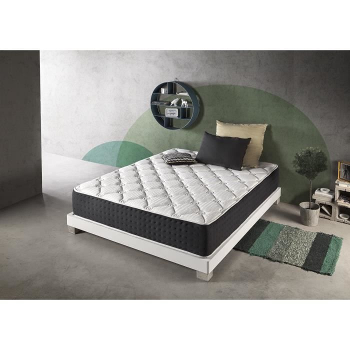 Matelas SIMPUR RELAX - 180x200 - Bio Green - Épaisseur 30 cm - Mousse á Memoire de Forme BIO PUR® - Hypoallergénique - Anatomique.
