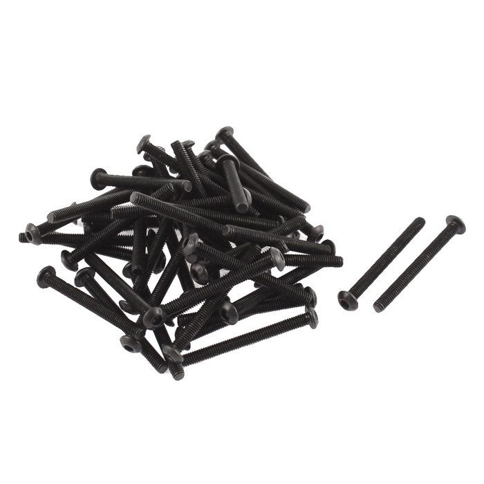 Lot De 50 Vis Nylon Noir M6x30mm Tête Fraisée Cruciformes – Uxcell