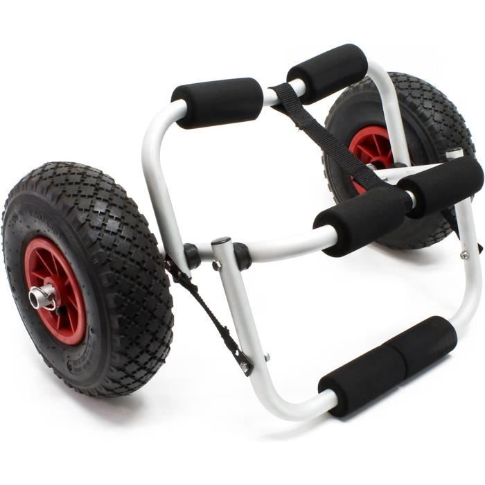 Chariot Canoë MEELRYD – Aluminium Pliable, Roues PU 25cm, Charge 80kg, Sangle 3m