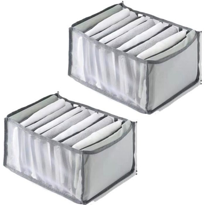 Lot de 2 Boîtes de rangement Vêtements - Pour chemise et  pantalon -36*25*20cm