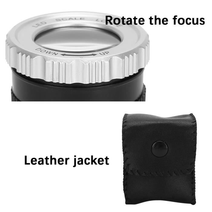 Loupe Portative 30X Avec Porte-clés - Lentille En Verre, Pliable - Pour Inspection Bijoux, Timbres - Métal