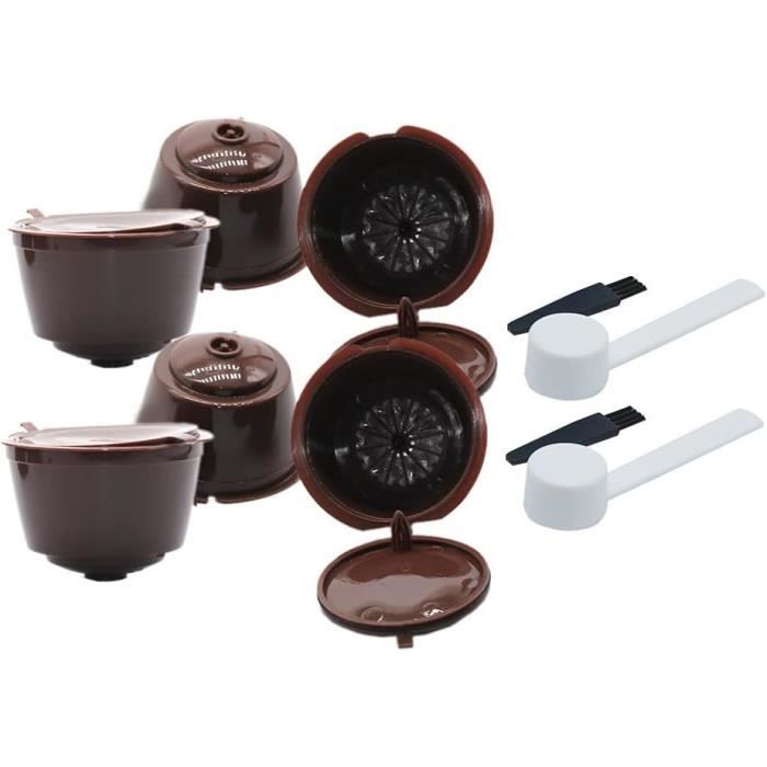 Lot 4 Capsules Rechargeables Dolce Gusto - Capsules Réutilisables Filtre Acier Inox Pour Café Thé Chocolat