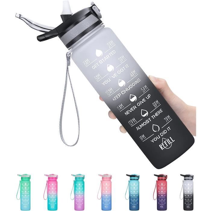Gourde De Sport De 750 Ml Avec Couvercle En Paille - Portable - Anti Gourde De Sport De 750 Ml Avec Couvercle En Paille - Portable - Anti