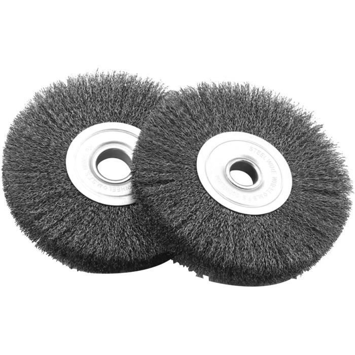 Lot 2 Brosses à Pot Nylon Pour Meuleuse D'Angle – Diam. 75 Mm, Filetage M14, Dérouillage & Polissage - 7