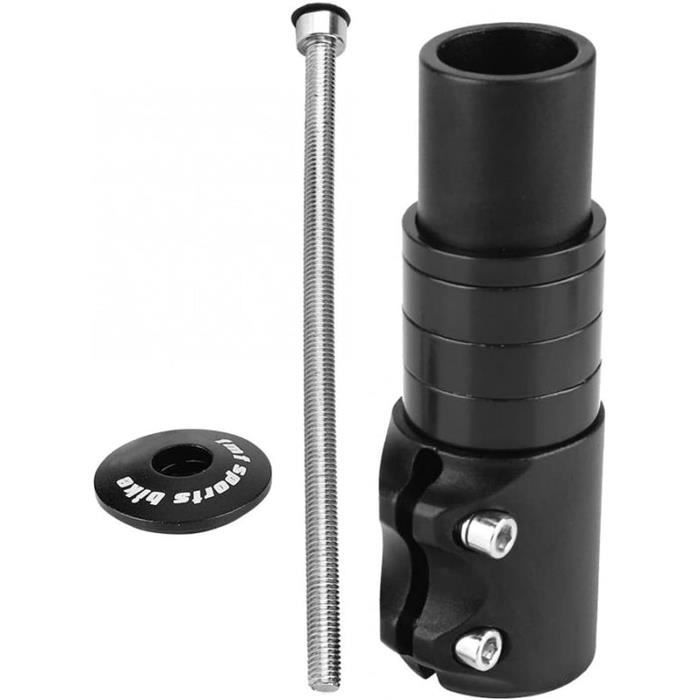 Rehausseur De Potence De Guidon Pour VTT/vélo - Alliage Aluminium, Diamètre 28.6mm - Réglable En Hauteur, Fixation Sécurisée Double Vis - Noir