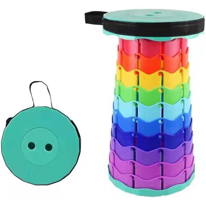 Tabouret Télescopique Flyself – Hauteur Réglable 6-45 Cm, Charge Max 200 Kg, Poids 1 Kg – Pour Camping, Pêche, BBQ, Intérieur/extérieur