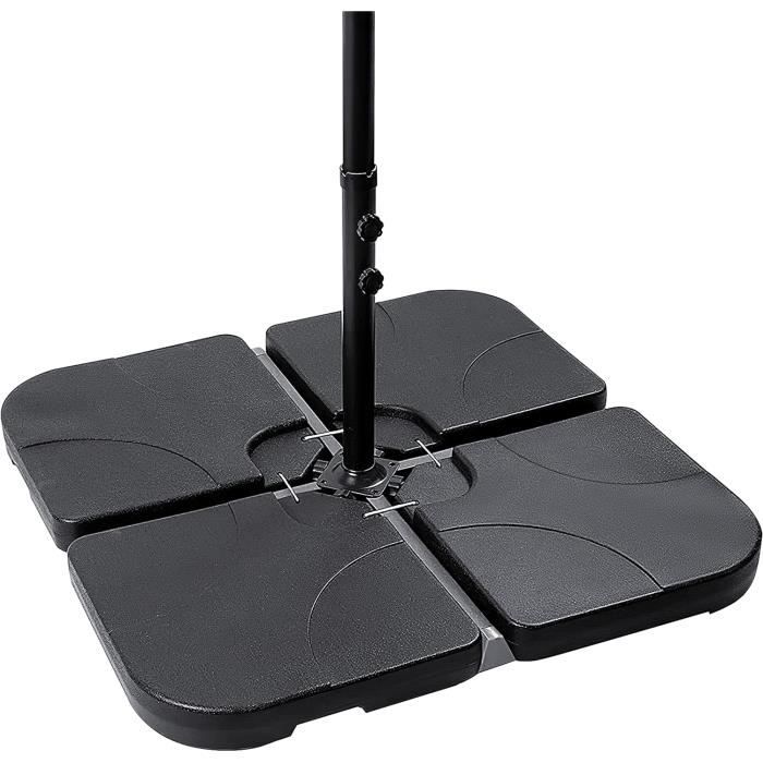 Pieds De Parasol Yaheetech Lot De 4 - Lestage Eau/sable 52L - 48.5x48.5x7.5 Cm Pour Terrasse/jardin