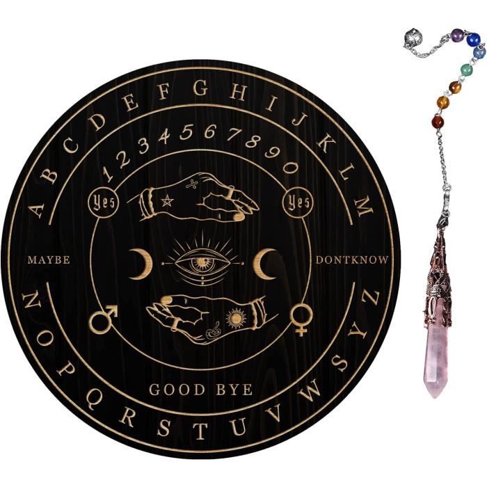 Tableau Pendule étoile En Bois – Pour Radiesthésie, Divination, Décoration Mystique - 3