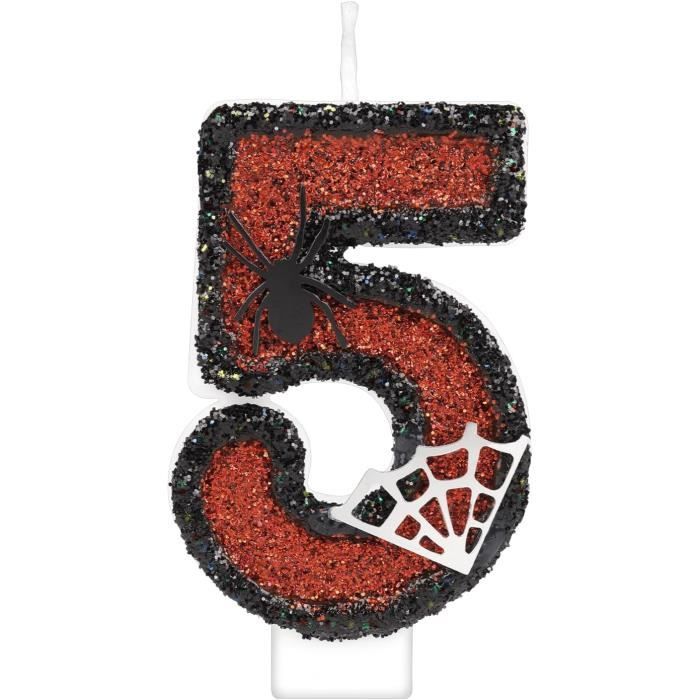 Bougies Chiffre 10 Ans Couronne Paillettes Noir – Décoration Gâteau Anniversaire Enfant Garçon Fille - 7