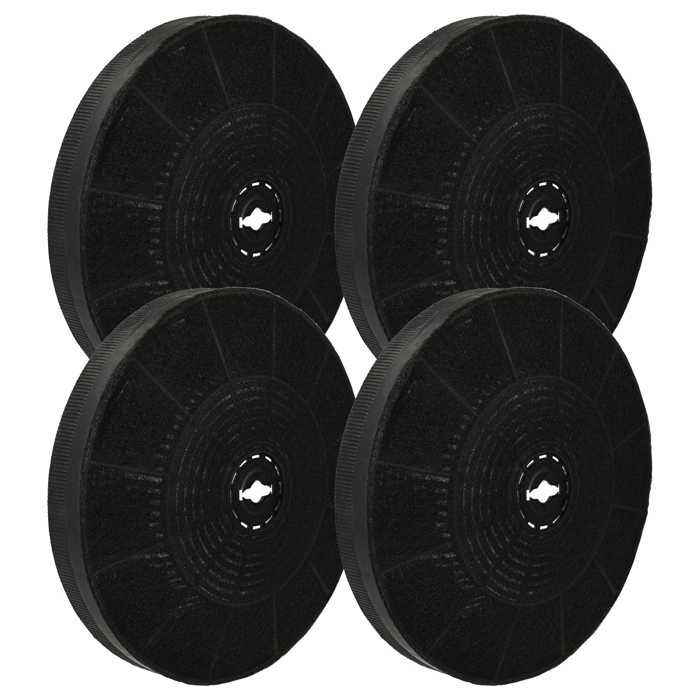 Filtres à Charbon Actif Pour Hotte Falmec GRUPPTV 3130/3330 - Lot De 4 - 16,8 Cm De Diamètre