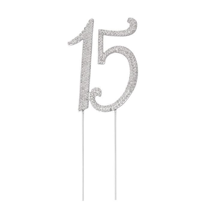 1 Pcs Cake Topper Nombre Decor Strass Belle Gateau D Anniversaire Pick Pour Fete Figurine Decor De Gateau Achat Vente Figurine Decor Gateau Cdiscount