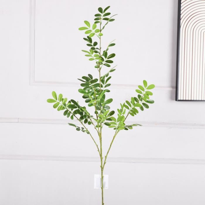 3 Grandes Branches Artificielles Bambou Nandina 110 Cm - Feuillage Vert Réaliste Pour Vase, Décoration Maison Mariage Bureau