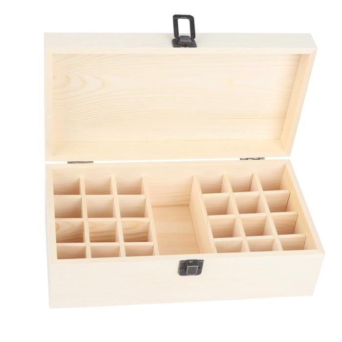 Mallette De Transport En Bois Pour Huiles Essentielles, 25 Grilles, Boîte De Rangement Pour Huiles Essentielles, Récipient Pour Aromathérapie, Boîte De Rangement Pour Bijoux  15