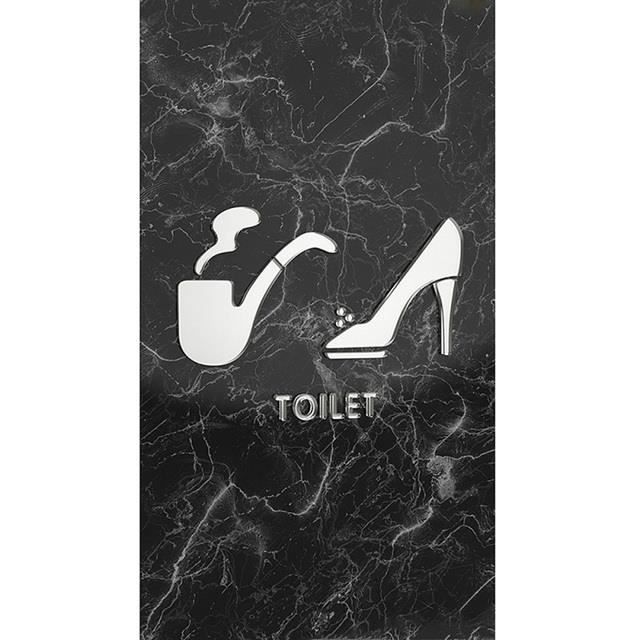 Plaque De Porte - Plaque De WC - WC - Plaque De Toilette - Plaque - Look Inox
