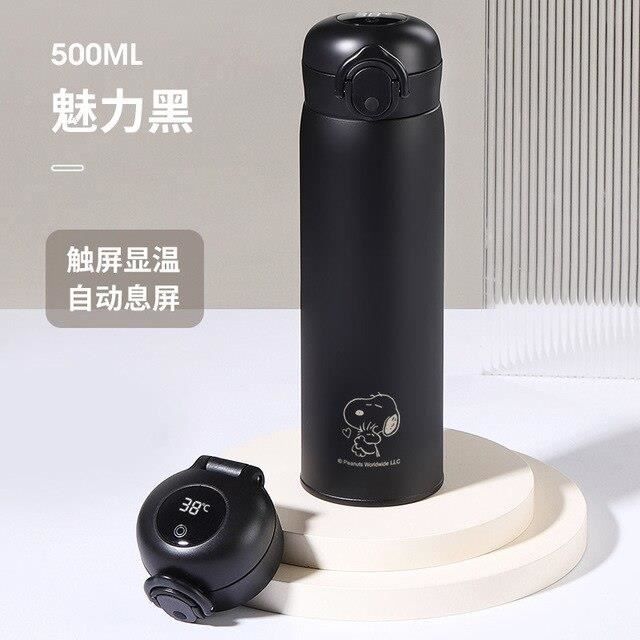 Bouteille sous vide en acier inoxydable, couvercle à bouton-poussoir, tasse isolée (500ML