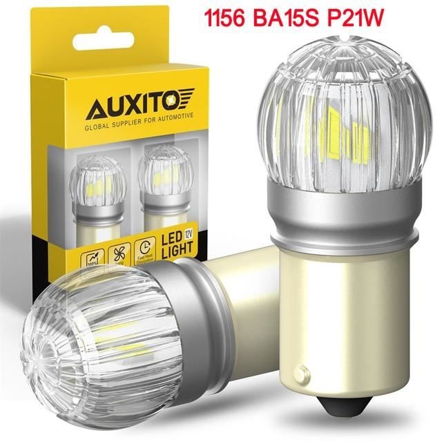 Ampoules LED Voiture Sidaqi - 2x 1156 BA15S P21W Rouge - Super Brillant 21SMD 3030 - Feux Stop, Position, Brouillard Arrière - 12V