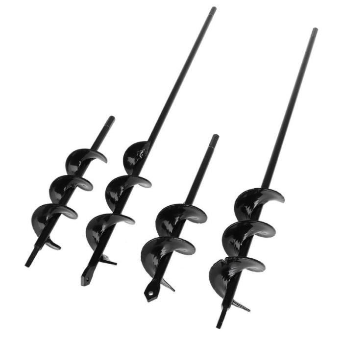 4x22cm -Tarière de jardin pour Planter des fleurs,foret en spirale,tige