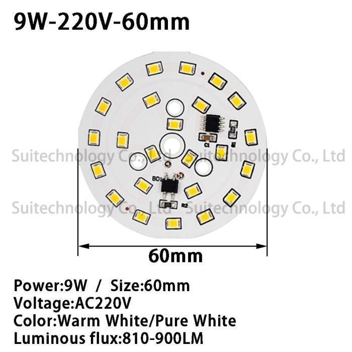 TOPXCDZ Ampoules LED 50 W COB à Puce AC 220 V - Pilote IC Intelligent Intégré - Blanc Froid - Blanc Chaud - Rouge - Vert - Bleu - Jaune - Rose - Spectre Complet (rouge 625 Nm