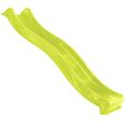 SOULET - Toboggan en pastique - Glissière de toboggan pastique vert - Double vague d'une longueur de 2,20m pour enfant de 3 à 12-1