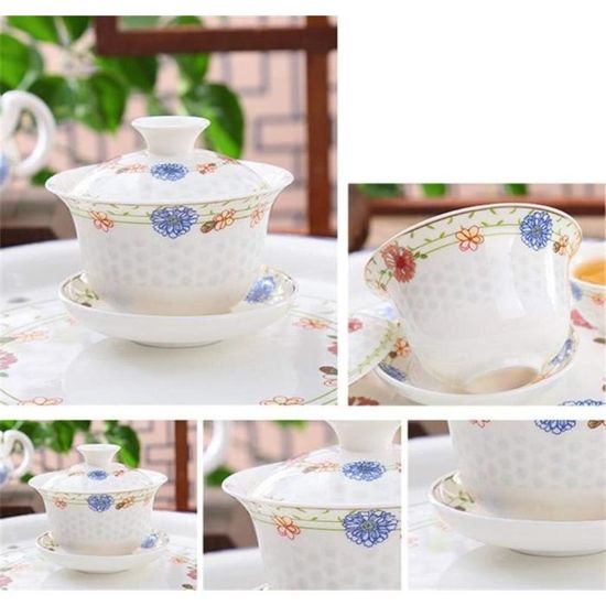 Ensemble De Thé En Céramique Vintage 13 Pièces, époque Soviétique. L