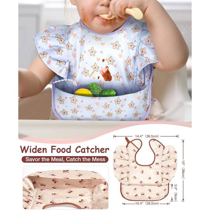 Bavoir Imperméable à Manches Longues - Poupons Et Cie - Boutique Pour Bébé