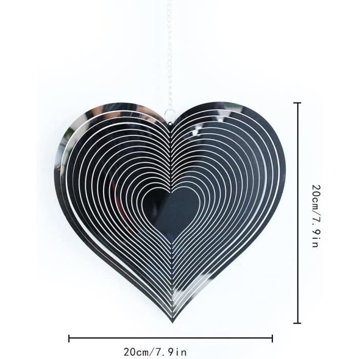 Carillon éolien en forme de coeur, carillon éolien en forme de