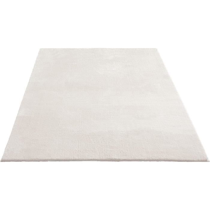 Mia´s Teppiche Olivia Rug Living Room Cream 240x340 cm Modern Soft Plain Fluffy Short Pile (19 mm) Non-Slip Washable up to 30 Degrees, 100% Polyester