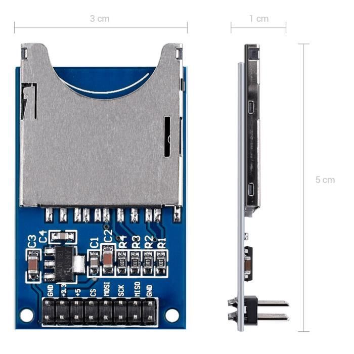 Kwmobile 2x Micro SD-kaartlezer Module – 5V, SPI-interface, Voor Arduino En Raspberry Pi 3 miniatura