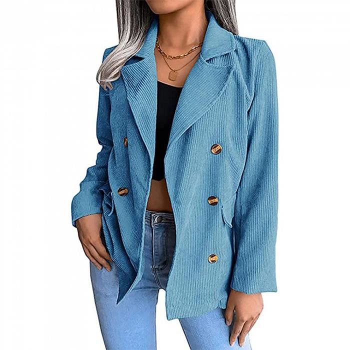 Veste velours bleu canard outlet