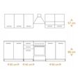 ELIF - Cuisine Complète Modulaire + Linéaire L 200 cm 6 pcs - Plan de travail INCLUS - Ensemble meubles armoires cuisine-2