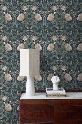 Tapisserie Murale Vintage Art Floral Bleu - 16 X 23.5 Pouces - Occasion