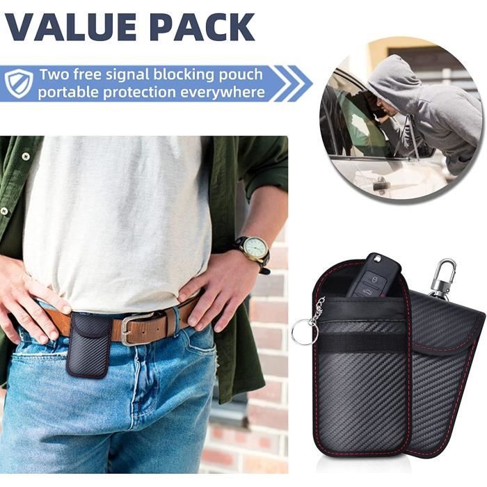 Boîte Anti RFID & Lot de 2 Signal Blocage Faraday Pochette Boîte Anti RFID & Lot de 2 Signal Blocage Faraday Pochette