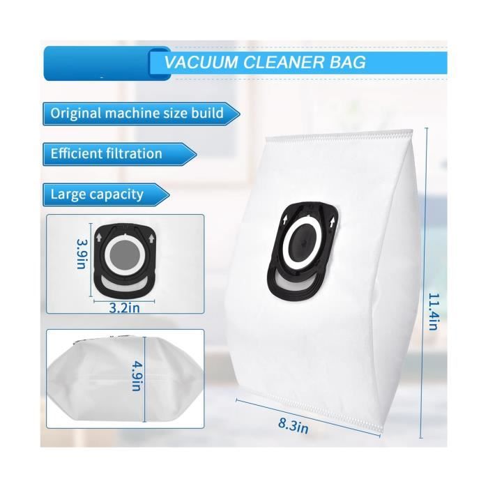 Pack Of 10 Vacuum Cleaner Bags - For Rowenta Hygiene + Zr200520