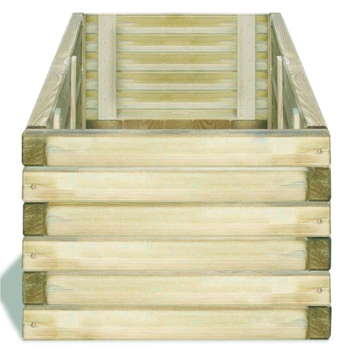 Jardinage Dos Bio BURI Lot De 3 Cadres Pour Palettes Surélevés - 120 X 80 X 20 Cm - Cadre En Bois De 20 Mm D'épaisseur - Pliables, Enfichables Et Empilables