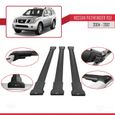 Compatible avec Nissan Pathfinder (R51) 2004-2012 Barres de Toit FLY Modèle Railing Porte-Bagages de voiture 3 BARRAS NOIR-3