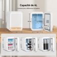 Mini Réfrigérateur Portable - PULUOMIS - 4L - Refroidissement et chauffage - Blanc-3