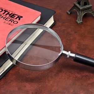 Loupe Grossissante X5 Avec Lentille De 50 Mm - Compacte, En Métal Et Verre Optique, Pour Lecture Et Inspection