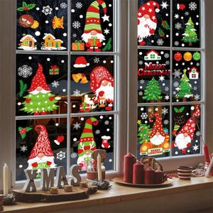 CCYKXA Lot De 9 Feuilles D'images Autocollantes Pour Fenêtre De Noël