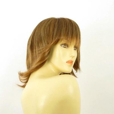 Perruque Femme Mi-longue Ursula - Blond Clair Cuivré Chocolat Méché - Synthétique - Neuf