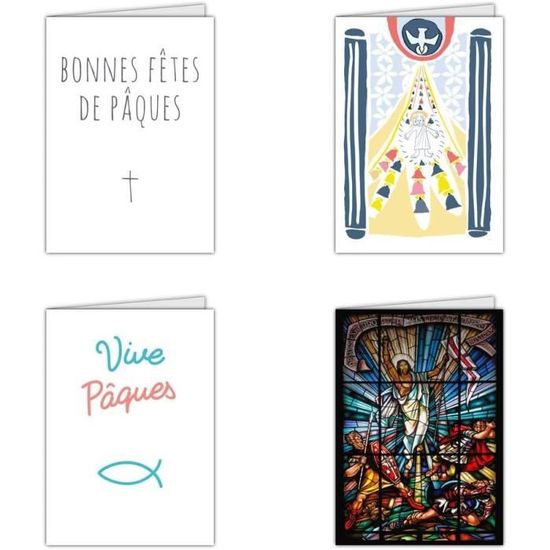 Carte Joyeuses Pâques Religieuses — 8 Cartes Postales 3 Formats Dispos —  Carte La Résurrection Et Les Oeufs De Pâques[u2745] - Cdiscount Beaux-Arts  et Loisirs créatifs