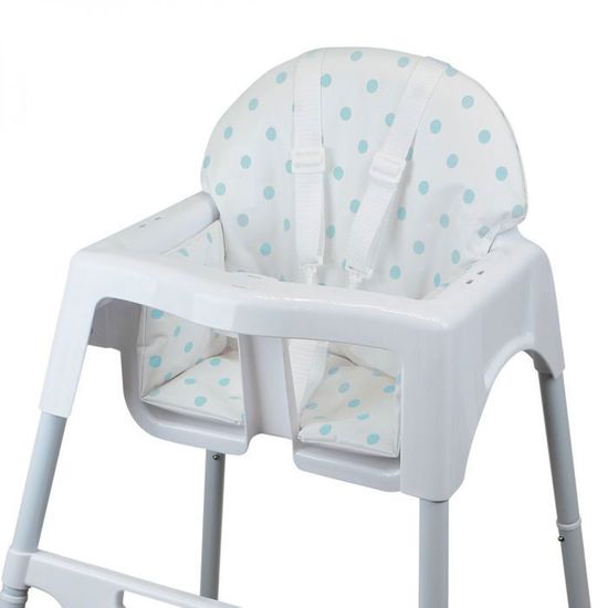 Housse D Assise Pour Chaise Haute Bebe Enfant Gamme Delice Pois Bleus Cdiscount Puericulture Eveil Bebe