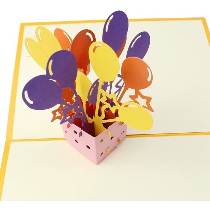 Carte D'anniversaire Pop-up 3D avec Ballons Carte Anniversaire Enfant  Creative 3D Pop up Cartes de Voeux pour Vos parents,Enfa[1415] - Cdiscount  Beaux-Arts et Loisirs créatifs