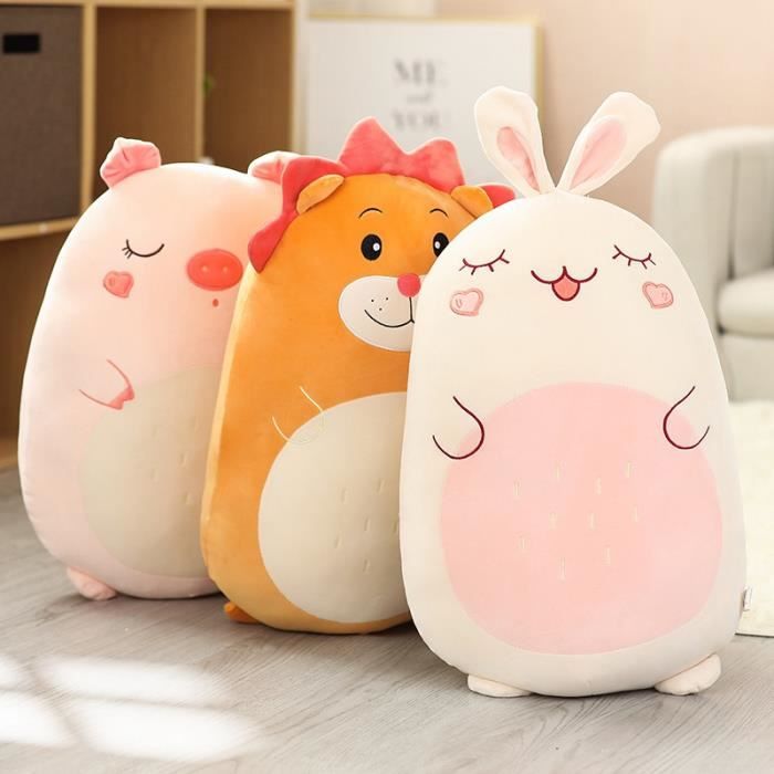 Lapin 80 cm Oreiller en peluche Squish pour enfants Jouet