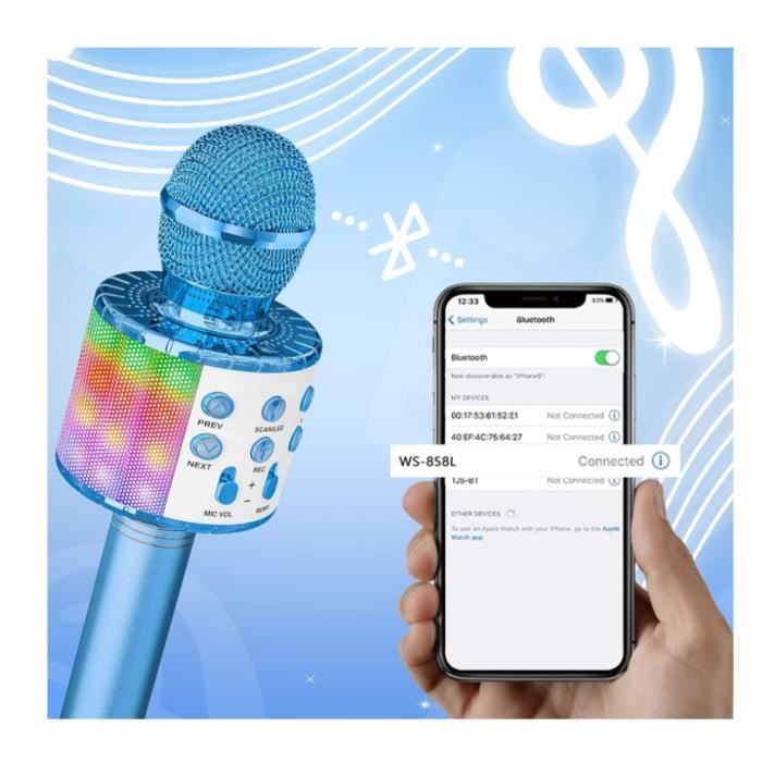 Maxesla Micro Karaoke sans Fil Bluetooth Micro Enfants avec Lumières LED  Portable Microphone sans Fil Compatible avec Android/iOS Smartphone, Micro  Enfant Cadeau pour Enfants/Adultes(Or Rose) en destockage et reconditionné  chez DealBurn