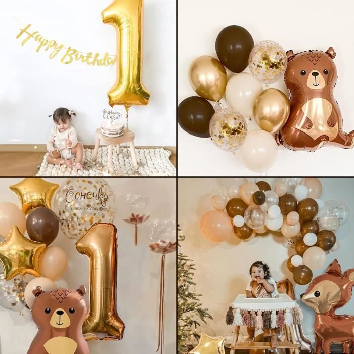 Anniversaire 1 An Decoration Garcon, 1 An Jungle Anniversaire Bebe Fille  Garcon,Safari Anniversaire Bebe 1 An Garcon,Ballons [H3069] - Cdiscount  Maison