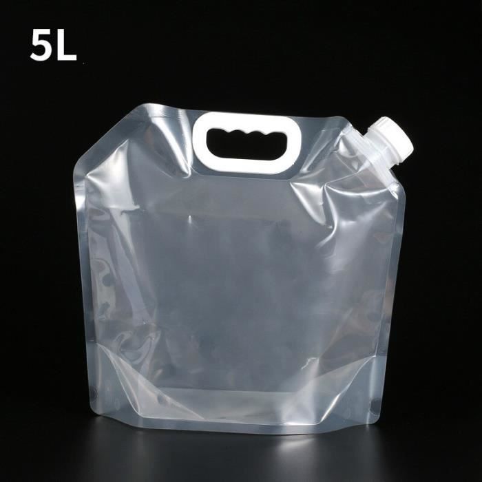 Sac à Eau Pliable 10L - 2 Pièces Réservoir Eau Flexible XiXiRan, Bidon Pliable Voiture Et Camping Blanc + Bleu