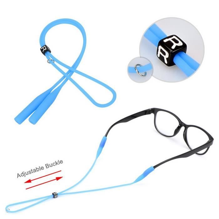 Lot De 2 Cordons De Lunettes En Silicone Antidérapants, Cordons