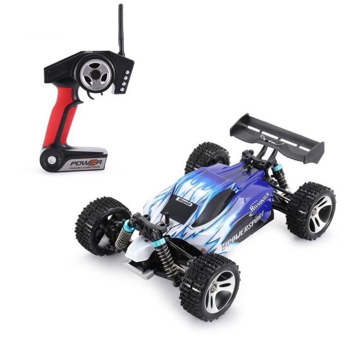 Voiture t l command e tout terrain WLtoys A959 Bleue Batterie