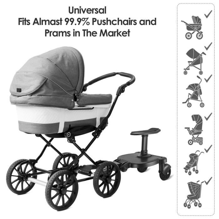 Planche pour poussette universelle Portable Kiddy Boards avec