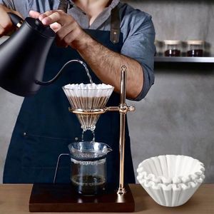 50 Filtres à Café En Papier Non Blanchi 1-4 Tasses - Fibre De Bois Naturelle Pour Machines à Café